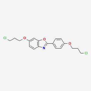 molecular formula C19H19Cl2NO3 B8245029 6-(3-Chloropropoxy)-2-(4-(3-chloropropoxy)phenyl)benzo[D]oxazole 