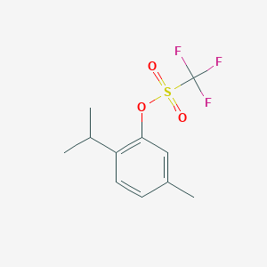 molecular formula C11H13F3O3S B8245039 2-Isopropyl-5-methylphenyl trifluoromethanesulfonate 
