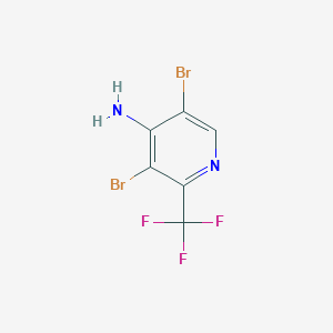 molecular formula C6H3Br2F3N2 B8245063 3,5-Dibromo-2-(trifluoromethyl)pyridin-4-amine 