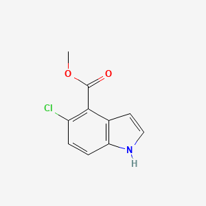 molecular formula C10H8ClNO2 B8245075 5-Chloro-1H-indole-4-carboxylic acid methyl ester 