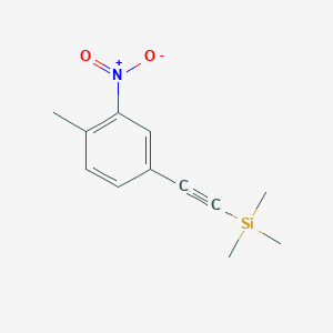 molecular formula C12H15NO2Si B8245081 Trimethyl((4-methyl-3-nitrophenyl)ethynyl)silane 