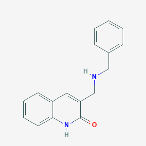 molecular formula C17H16N2O B8245082 3-((Benzylamino)methyl)quinolin-2-ol 