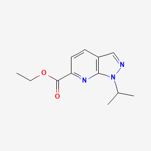 molecular formula C12H15N3O2 B8245089 Ethyl 1-isopropyl-1H-pyrazolo[3,4-B]pyridine-6-carboxylate 