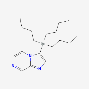 molecular formula C18H31N3Sn B8245097 3-(Tributylstannyl)imidazo[1,2-A]pyrazine 