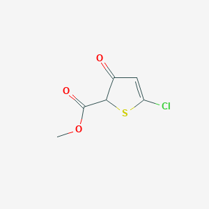 molecular formula C6H5ClO3S B8245143 2-Thiophenecarboxylic acid, 5-chloro-2,3-dihydro-3-oxo-, methyl ester 