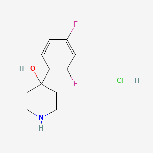 molecular formula C11H14ClF2NO B8245215 4-(2,4-Difluorophenyl)piperidin-4-OL hydrochloride 