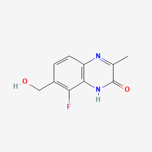 molecular formula C10H9FN2O2 B8245222 8-Fluoro-7-(hydroxymethyl)-3-methylquinoxalin-2(1H)-one 