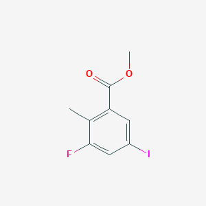 molecular formula C9H8FIO2 B8245229 Methyl 3-fluoro-5-iodo-2-methylbenzoate 