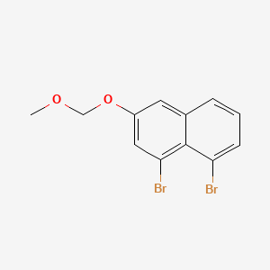 molecular formula C12H10Br2O2 B8245242 1,8-Dibromo-3-(methoxymethoxy)naphthalene 