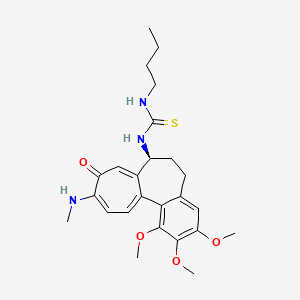 molecular formula C25H33N3O4S B8245277 1-butyl-3-[(7S)-1,2,3-trimethoxy-10-(methylamino)-9-oxo-6,7-dihydro-5H-benzo[a]heptalen-7-yl]thiourea 