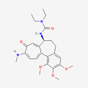 molecular formula C25H33N3O5 B8245282 1,1-diethyl-3-[(7S)-1,2,3-trimethoxy-10-(methylamino)-9-oxo-6,7-dihydro-5H-benzo[a]heptalen-7-yl]urea 
