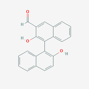 molecular formula C21H14O3 B8245297 2,2'-Dihydroxy-[1,1'-binaphthalene]-3-carbaldehyde 