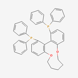 molecular formula C41H36O2P2 B8245321 (15aR)-1,15-Bis(diphenylphosphino)-7,8,9,10-tetrahydro-6H-dibenzo[b,d][1,6]dioxacycloundecine 