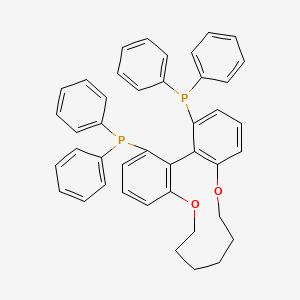 molecular formula C42H38O2P2 B8245323 (16aR)-1,16-Bis(diphenylphosphino)-6,7,8,9,10,11-hexahydrodibenzo[b,d][1,6]dioxacyclododecine 