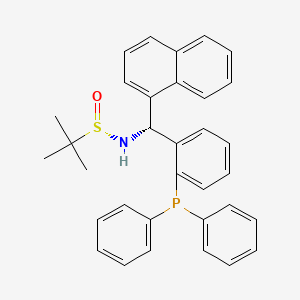 molecular formula C33H32NOPS B8245344 (S)-N-[(R)-(2-diphenylphosphanylphenyl)-naphthalen-1-ylmethyl]-2-methylpropane-2-sulfinamide 