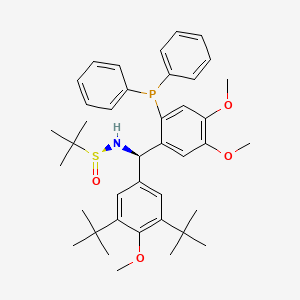 molecular formula C40H52NO4PS B8245376 (S)-N-[(R)-(3,5-ditert-butyl-4-methoxyphenyl)-(2-diphenylphosphanyl-4,5-dimethoxyphenyl)methyl]-2-methylpropane-2-sulfinamide 