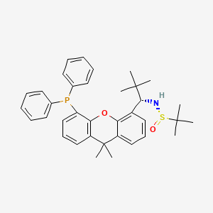 molecular formula C36H42NO2PS B8245389 (S)-N-[(1S)-1-(5-diphenylphosphanyl-9,9-dimethylxanthen-4-yl)-2,2-dimethylpropyl]-2-methylpropane-2-sulfinamide 