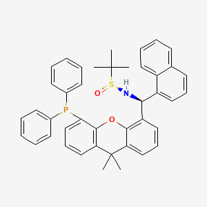 molecular formula C42H40NO2PS B8245404 (S)-N-[(S)-(5-diphenylphosphanyl-9,9-dimethylxanthen-4-yl)-naphthalen-1-ylmethyl]-2-methylpropane-2-sulfinamide 