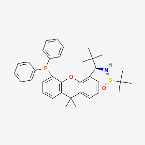 molecular formula C36H42NO2PS B8245410 (S)-N-[(1R)-1-(5-diphenylphosphanyl-9,9-dimethylxanthen-4-yl)-2,2-dimethylpropyl]-2-methylpropane-2-sulfinamide 
