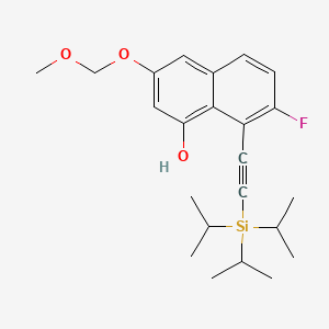 molecular formula C23H31FO3Si B8245492 7-Fluoro-3-(methoxymethoxy)-8-[(triisopropylsilyl)ethynyl]-1-naphthol 