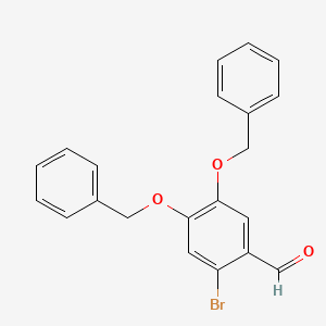 molecular formula C21H17BrO3 B8245499 Benzaldehyde, 2-bromo-4,5-bis(phenylmethoxy)- CAS No. 4816-00-6
