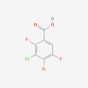 molecular formula C7H2BrClF2O2 B8245503 4-Bromo-3-chloro-2,5-difluorobenzoic acid 