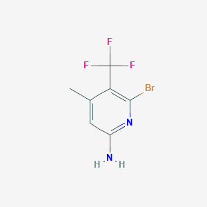 molecular formula C7H6BrF3N2 B8245510 6-Bromo-4-methyl-5-(trifluoromethyl)pyridin-2-amine 