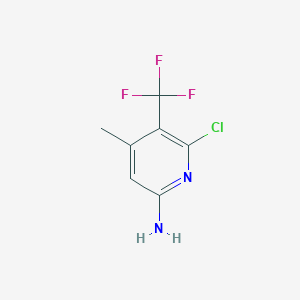 molecular formula C7H6ClF3N2 B8245518 6-Chloro-4-methyl-5-(trifluoromethyl)pyridin-2-amine 