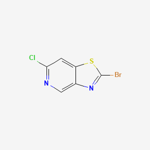 molecular formula C6H2BrClN2S B8245543 2-Bromo-6-chlorothiazolo[4,5-c]pyridine 