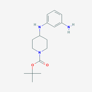 molecular formula C16H25N3O2 B8245559 Tert-butyl 4-(3-aminophenylamino)piperidine-1-carboxylate 