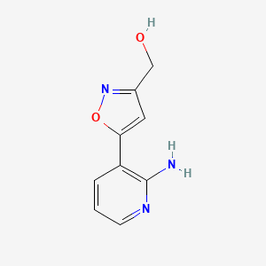 molecular formula C9H9N3O2 B8245560 [5-(2-Aminopyridin-3-yl)isoxazol-3-yl]methanol 