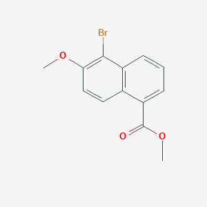 molecular formula C13H11BrO3 B8245561 1-Naphthalenecarboxylic acid, 5-bromo-6-methoxy-, methyl ester CAS No. 84532-70-7