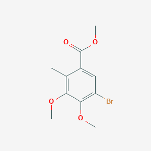 molecular formula C11H13BrO4 B8245569 Methyl 5-bromo-3,4-dimethoxy-2-methylbenzoate 