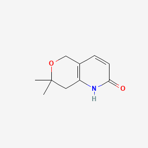 molecular formula C10H13NO2 B8245579 7,7-Dimethyl-7,8-dihydro-1H-pyrano[4,3-B]pyridin-2(5H)-one 