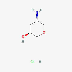 molecular formula C5H12ClNO2 B8245609 (3S,5R)-5-Aminotetrahydropyran-3-OL hydrochloride 