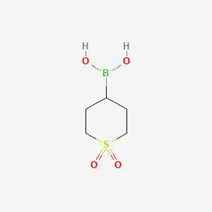 molecular formula C5H11BO4S B8245614 (1,1-Dioxo-1lambda6-thian-4-yl)boronic acid 