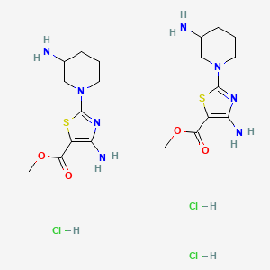 Bis(methyl 4-amino-2-(3-aminopiperidin-1-yl)-1,3-thiazole-5-carboxylate) trihydrochloride