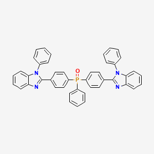 molecular formula C44H31N4OP B8245715 Phenylbis[4-(1-phenyl-1H-benzoimidazole-2-yl)phenyl]phosphine oxide 