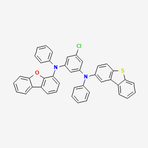 molecular formula C42H27ClN2OS B8245731 5-Chloro-N1-(dibenzo[B,D]furan-4-YL)-N3-(dibenzo[B,D]thiophen-2-YL)-N1,N3-diphenylbenzene-1,3-diamine 