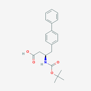 molecular formula C21H25NO4 B8245752 (R)-4-([1,1'-Biphenyl]-4-yl)-3-((tert-butoxycarbonyl)amino)butanoic acid 