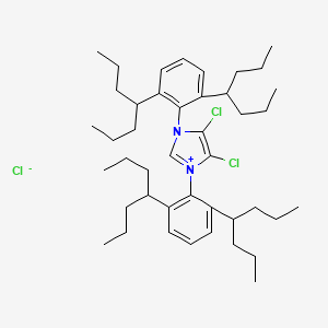 4,5-Dichloro-1,3-bis(2,6-DI(heptan-4-YL)phenyl)-1H-imidazol-3-ium chloride
