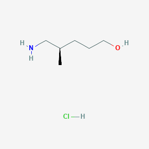 molecular formula C6H16ClNO B8245780 (R)-5-Amino-4-methylpentan-1-ol hydrochloride 