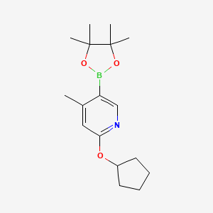 molecular formula C17H26BNO3 B8245832 CID 129957316 