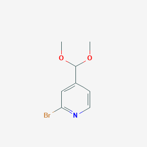 molecular formula C8H10BrNO2 B8245868 2-Bromo-4-(dimethoxymethyl)pyridine 
