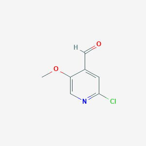 molecular formula C7H6ClNO2 B8245872 2-Chloro-5-methoxyisonicotinaldehyde 