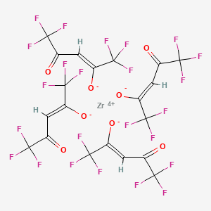 molecular formula C20H4F24O8Zr B8245883 Zirconium(4+) tetrakis[(2Z)-1,1,1,5,5,5-hexafluoro-4-oxo-2-penten-2-olate] 