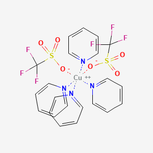 molecular formula C22H20CuF6N4O6S2 B8245911 Tetrakis(pyridine)copper(II) triflate CAS No. 113110-58-0