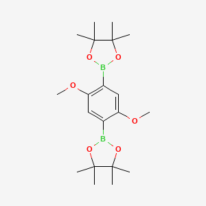 molecular formula C20H32B2O6 B8246051 2,2'-(2,5-Dimethoxy-1,4-phenylene)bis(4,4,5,5-tetramethyl-1,3,2-dioxaborolane) 