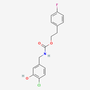 molecular formula C16H15ClFNO3 B8246120 2-(4-fluorophenyl)ethyl N-[(4-chloro-3-hydroxyphenyl)methyl]carbamate 