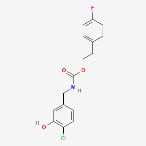 2-(4-fluorophenyl)ethyl N-[(4-chloro-3-hydroxyphenyl)methyl]carbamate